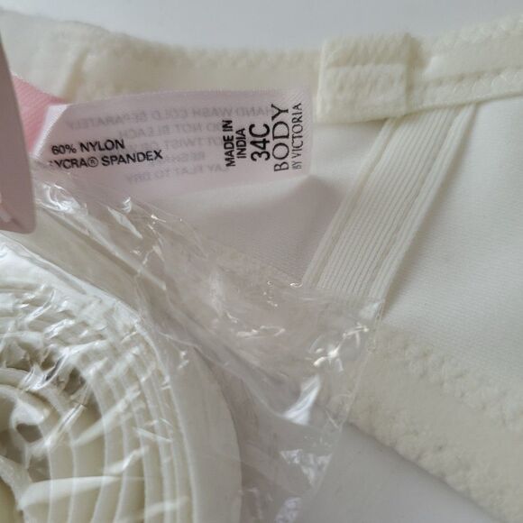 Victoria's Secret White Body By Victoria Strapless Multi Way Bra Womens 34C VTG - Picture 7 of 9